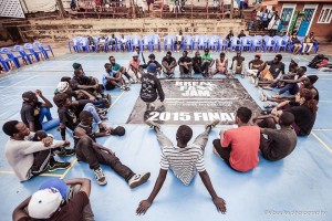 Bgirl Loca from Switzerland teaching a workshop during the 2015 finals.