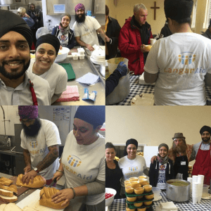 Feeding the homeless 2015 during lunch at Chelsea Methodist church.