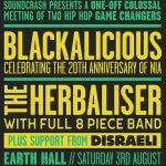 EVENT| BLACKALICIOUS WITH THE HERBALISER AT EARTH THEATRE HACKNEY, 3RD AUGUST