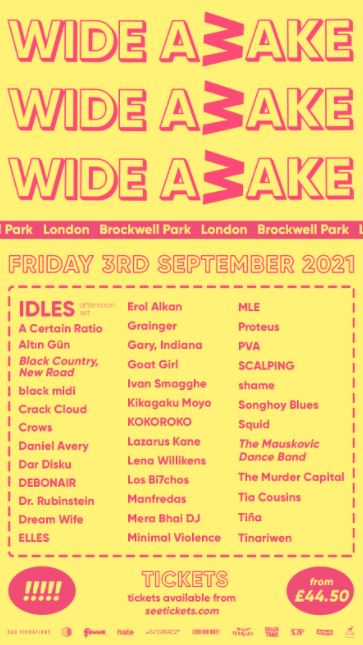 WIDE AWAKE FESTIVAL 3RD SEPTEMBER 2021 BROCKWELL PARK, LONDON