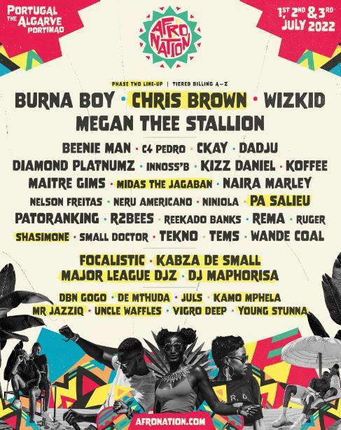 AFRO NATION THE WORLD’S BIGGEST AFROBEATS FESTIVAL ANNOUNCES SECOND PHASE LINE UP TODAY