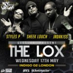 RAP LEGENDS THE LOX RETURN FOR ONE-OFF LONDON SHOW ON 50TH ANNIVERSARY YEAR OF HIP HOP - 17TH MAY, INDIGO AT THE O2